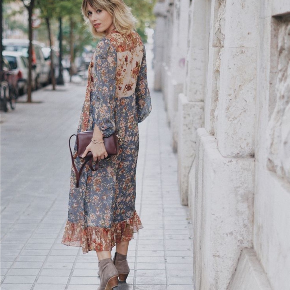 Zara Patchwork maxi dress in XS